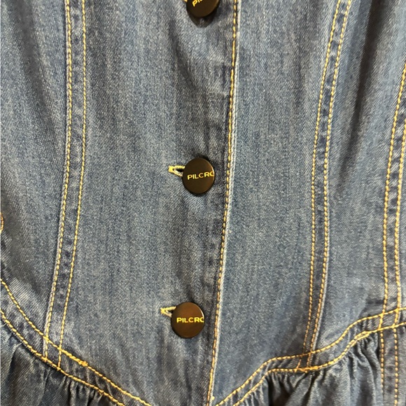 Pilcro Blue Denim Midi Jean Shirt Dress - Picture 4 of 5